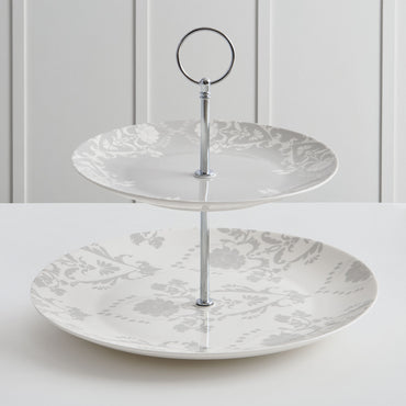 TIFFANY Platou supraetajat, porțelan, D.20/26cm