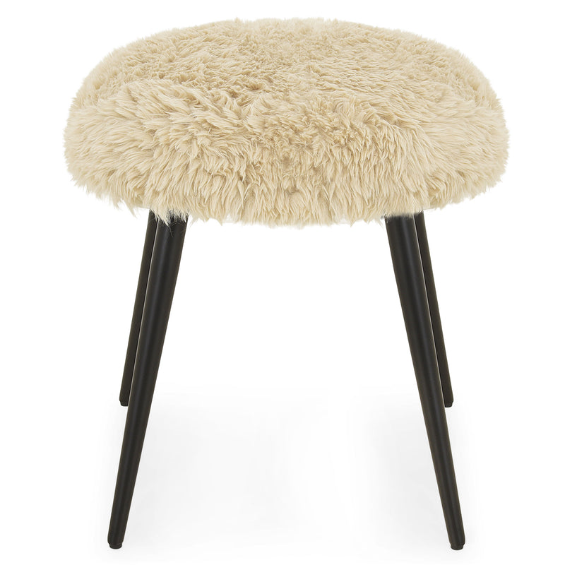 MERIBEL Taburet, imitație blană