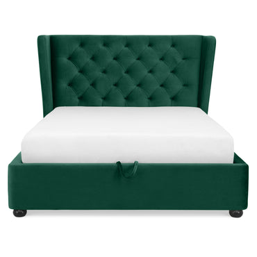 WARENTON Pat tapițat, 160x200cm, somieră rabatabilă și ladă incluse