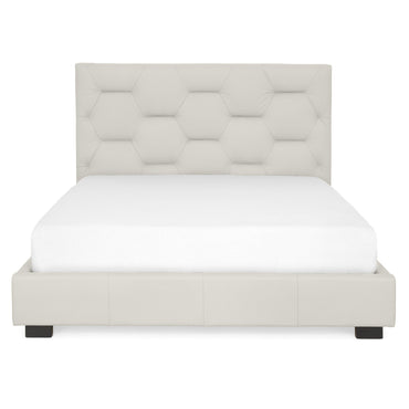 KAITLIN Pat tapițat, 160x200cm, somieră și ladă depozitare incluse