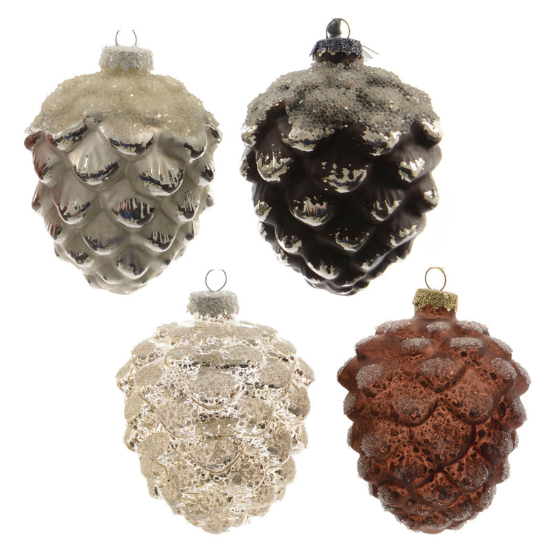 PINECONE Set 4 globuri