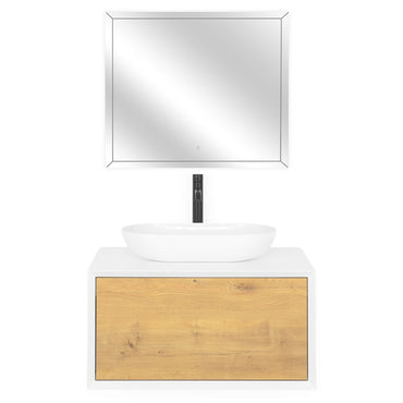 FIONA Set mobilier baie, mască lavoar, oglindă LED și lavoar