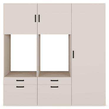 WASH&STORE Set mobilier baie, 5 piese dulapuri baie mașina spălat/uscător