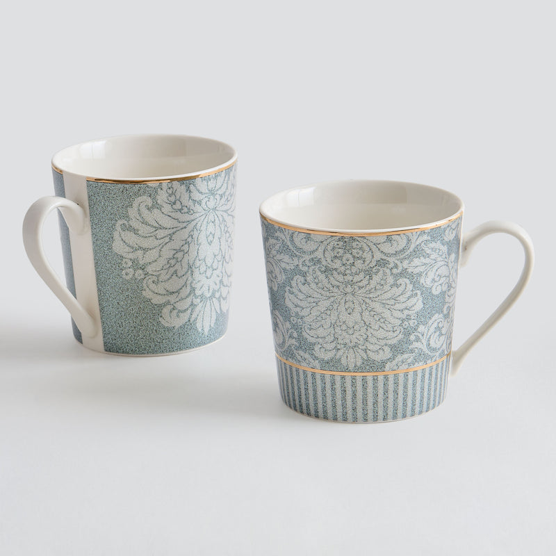 DAMASK Set 2 căni, porțelan, 360ml