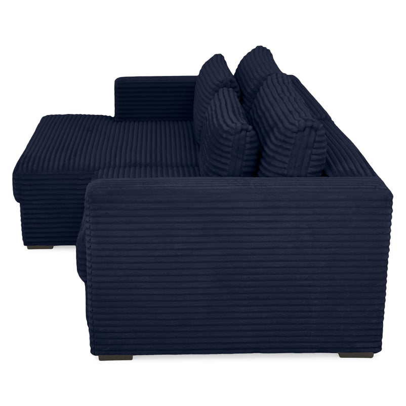 ERDING Colțar extensibil, șezlong stânga/dreapta, ladă depozitare inclusă, stofă