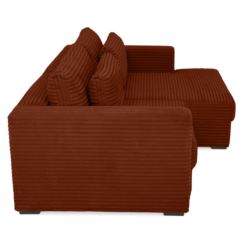 ERDING Colțar extensibil, șezlong stânga/dreapta, ladă depozitare inclusă, stofă