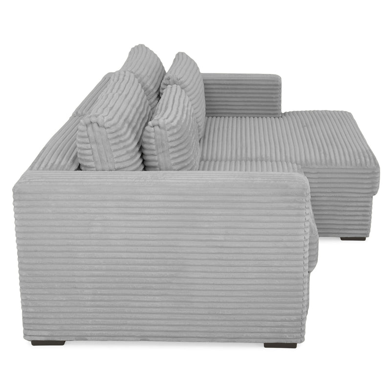 ERDING Colțar extensibil, șezlong stânga/dreapta, ladă depozitare inclusă, stofă