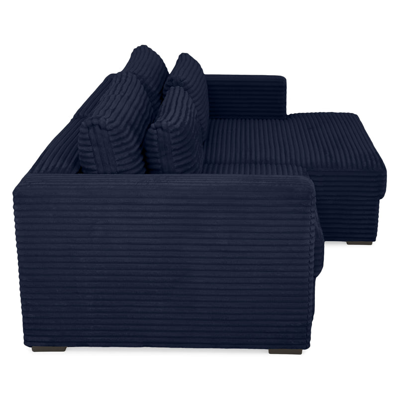 ERDING Colțar extensibil, șezlong stânga/dreapta, ladă depozitare inclusă, stofă