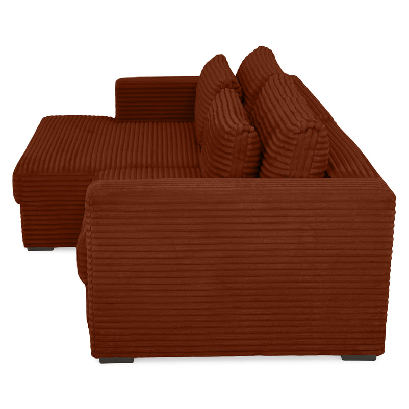 ERDING Colțar extensibil, șezlong stânga/dreapta, ladă depozitare inclusă, stofă