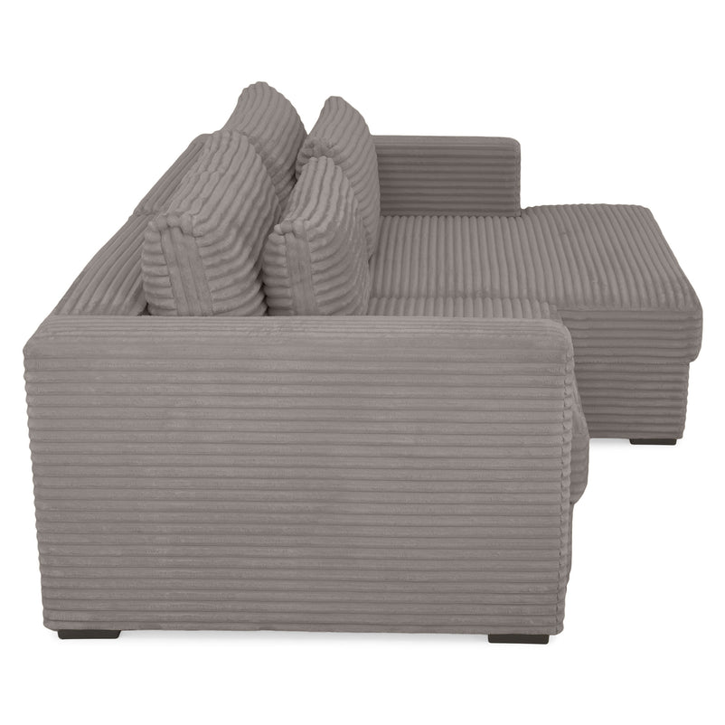 ERDING Colțar extensibil, șezlong stânga/dreapta, ladă depozitare inclusă, stofă