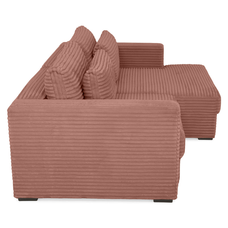 ERDING Colțar extensibil, șezlong stânga/dreapta, ladă depozitare inclusă, stofă