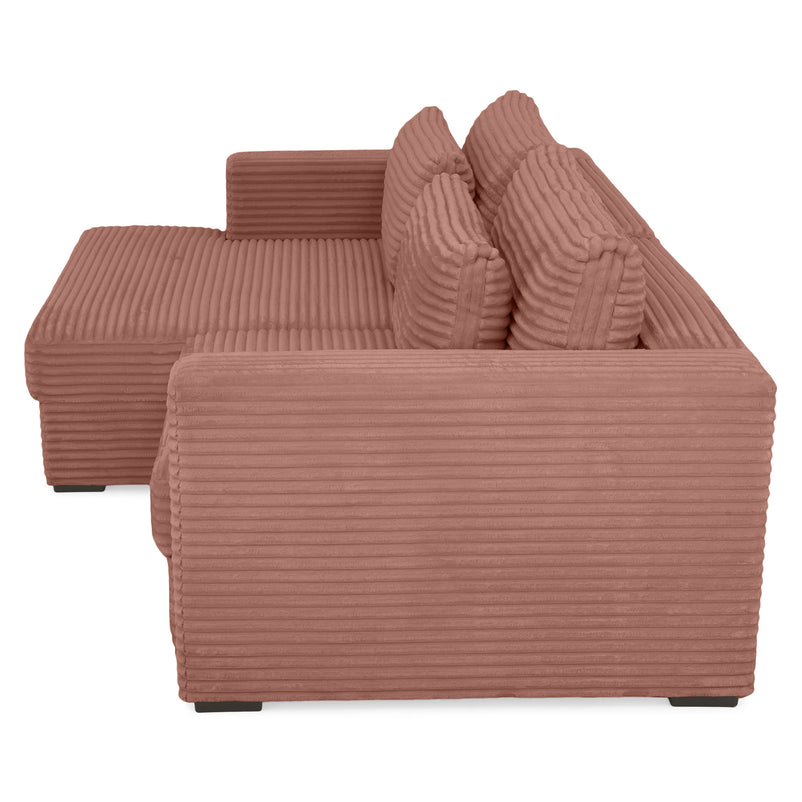 ERDING Colțar extensibil, șezlong stânga/dreapta, ladă depozitare inclusă, stofă