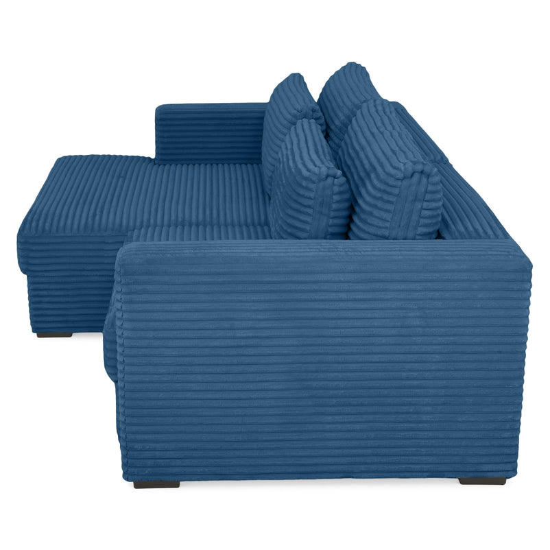 ERDING Colțar extensibil, șezlong stânga/dreapta, ladă depozitare inclusă, stofă