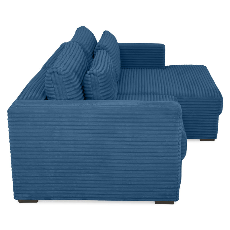 ERDING Colțar extensibil, șezlong stânga/dreapta, ladă depozitare inclusă, stofă