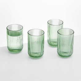 LINES Set 4 pahare diverse băuturi, sticlă, 400ml