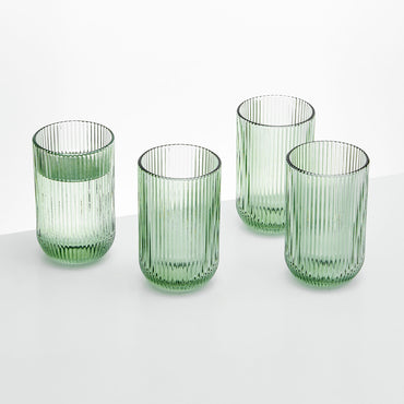 LINES Set 4 pahare diverse băuturi, sticlă, 400ml