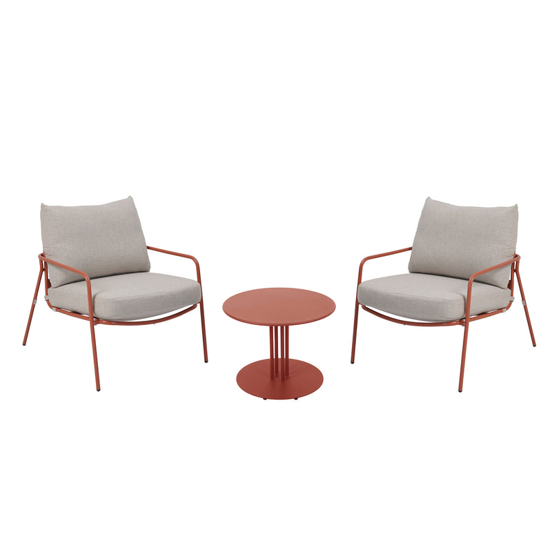 EDENIC Set mobilier terasă/grădină, 2 fotolii și măsuță