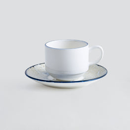 ALASKA Set ceșcuță și farfurioară, porțelan, 210ml