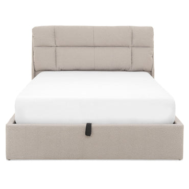 FULTON Pat tapițat, somieră rabatabilă și ladă depozitare incluse