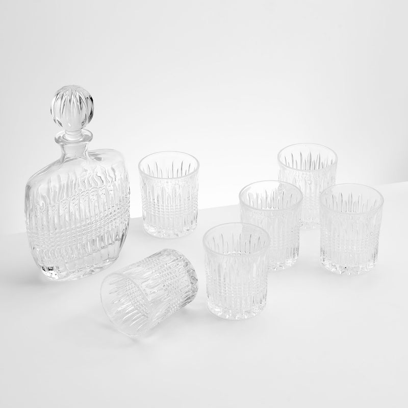 CASABLANCA Set decantor și 6 pahare whisky