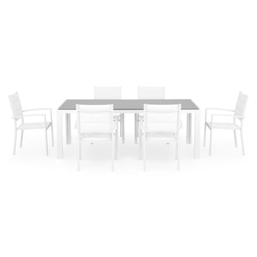 ENCORE/DRESDEN Set mobilier terasă/grădină, 6 scaune și masă