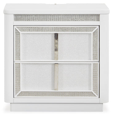 HOLLYWOOD Noptieră 2 sertare, LED inclus