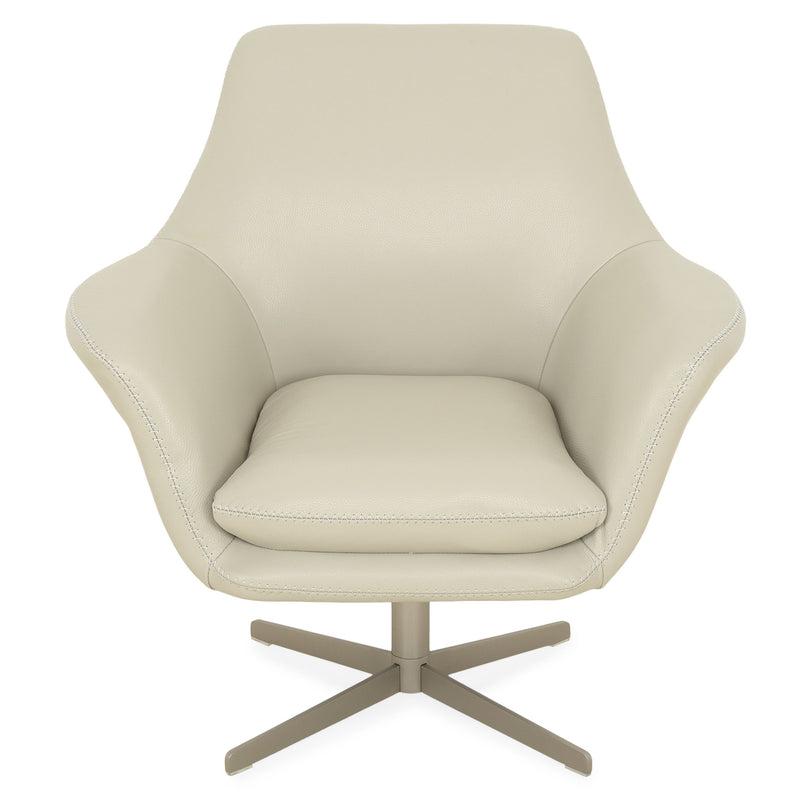 AMBLER Fotoliu rotativ, piele