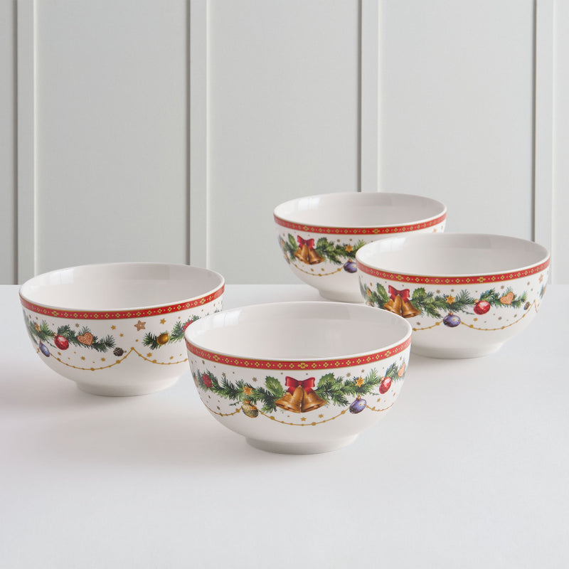 BELLS Set 4 boluri, porțelan