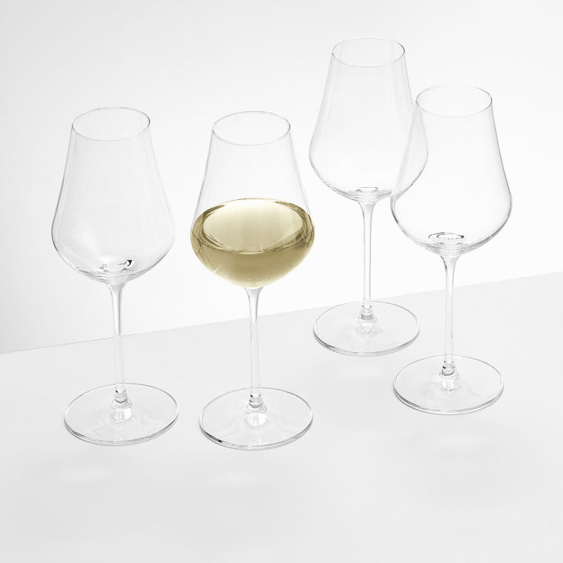 TENSE Set 4 pahare vin alb, sticlă, 350ml