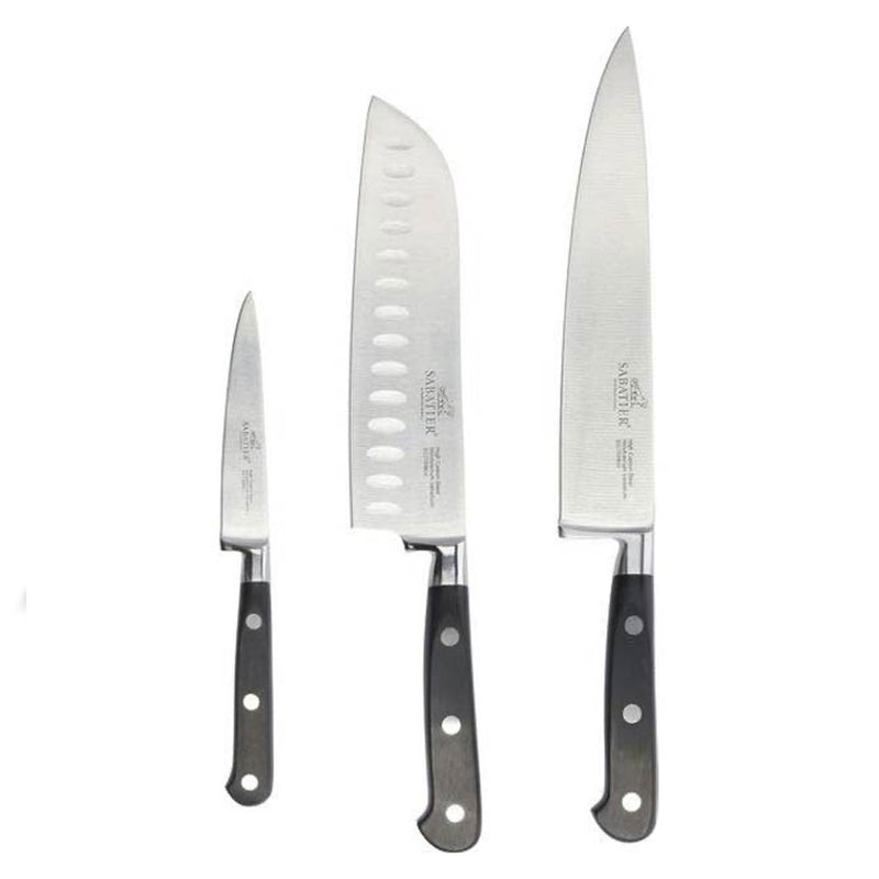 LICORNE Set 3 cuțite bucătărie, inox