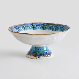 TITANIC Platou cu picior, ceramică, D.28cm