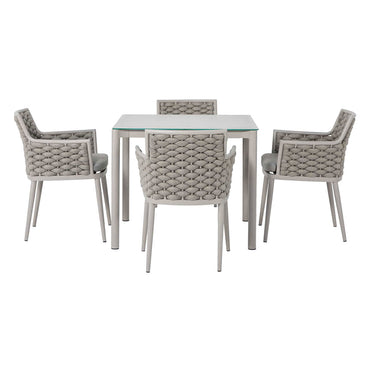 CALOOCAN Set mobilier terasă/grădină, 4 scaune și masă
