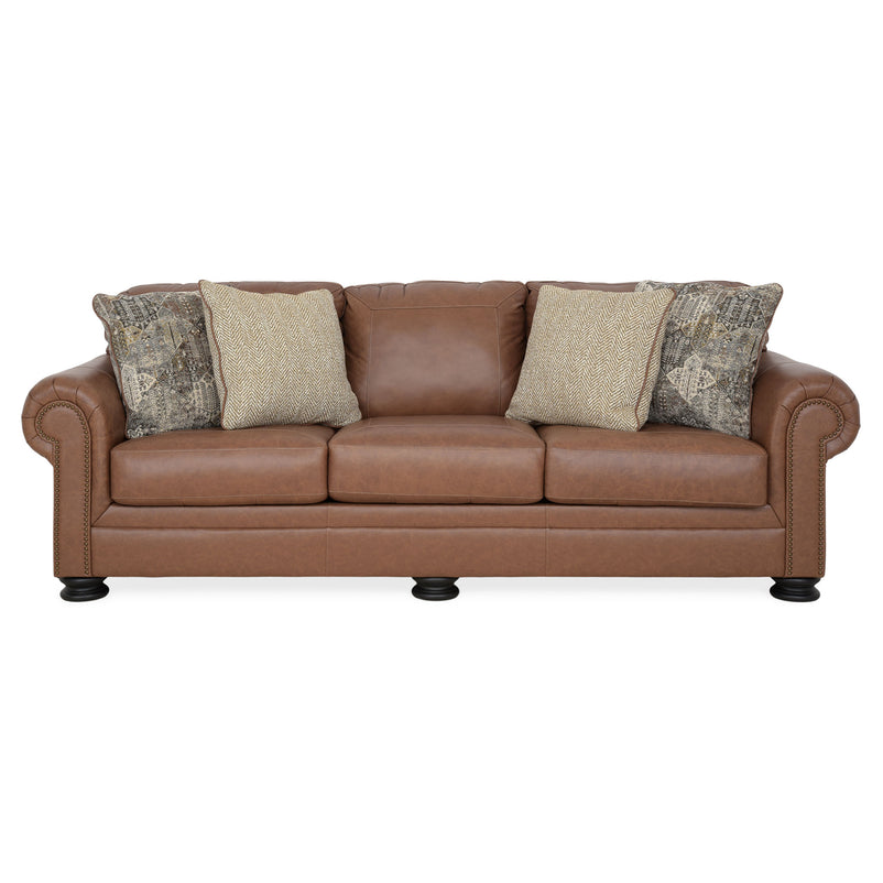 AGNESE Canapea 3 locuri, 4 perne decorative incluse, piele