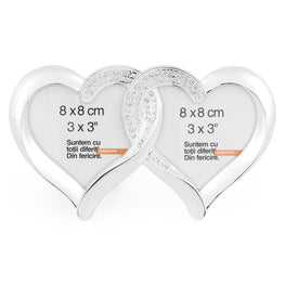 HEARTS Ramă foto, 8x8cm