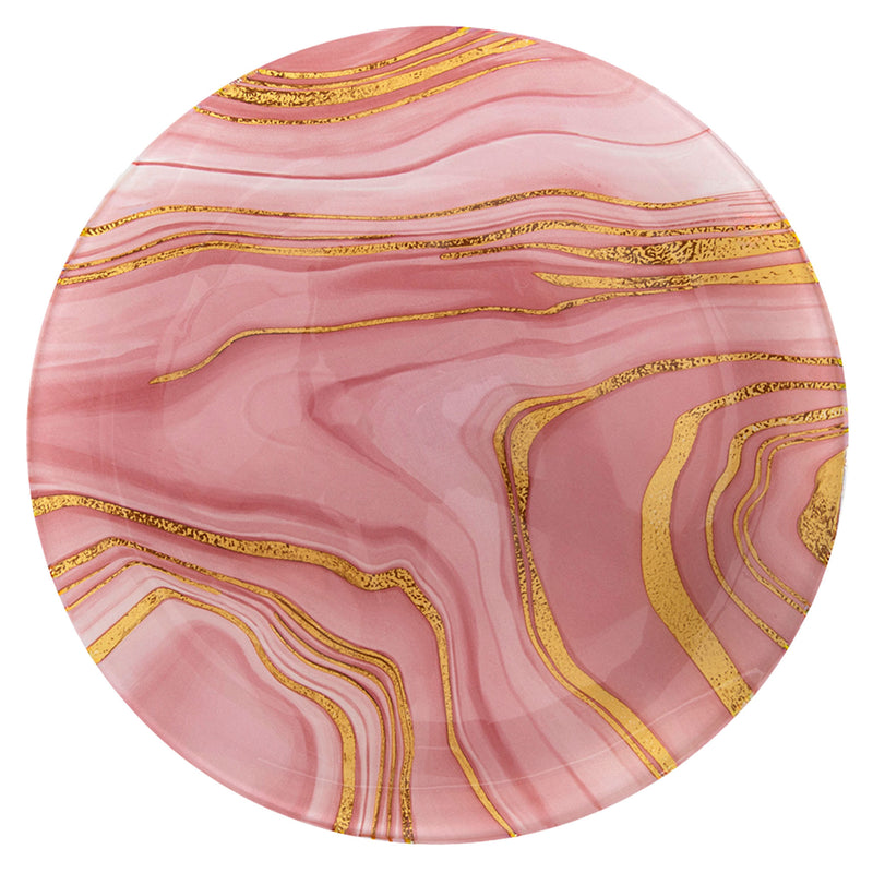 MARBLE Farfurie aperitiv, sticlă, D.15cm