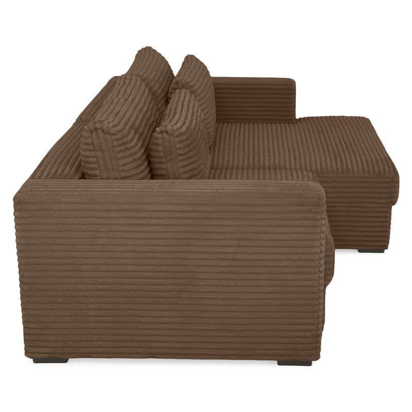 ERDING Colțar extensibil, șezlong stânga/dreapta, ladă depozitare inclusă, stofă