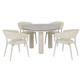 SALLY Set mobilier terasă/grădină, 4 scaune și masă