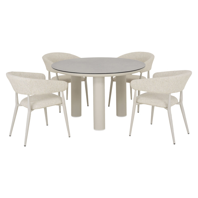 SALLY Set mobilier terasă/grădină, 4 scaune și masă