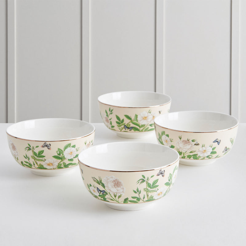 PEONY Set 4 boluri, porțelan, D.14cm