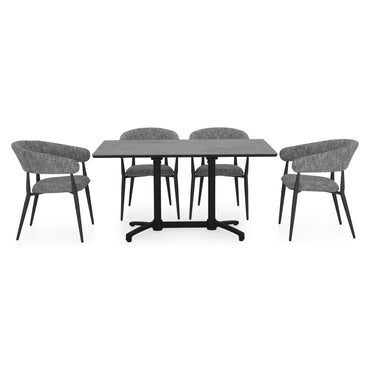 CLEO/NEXUS Set mobilier terasă/grădină, 4 scaune și masă