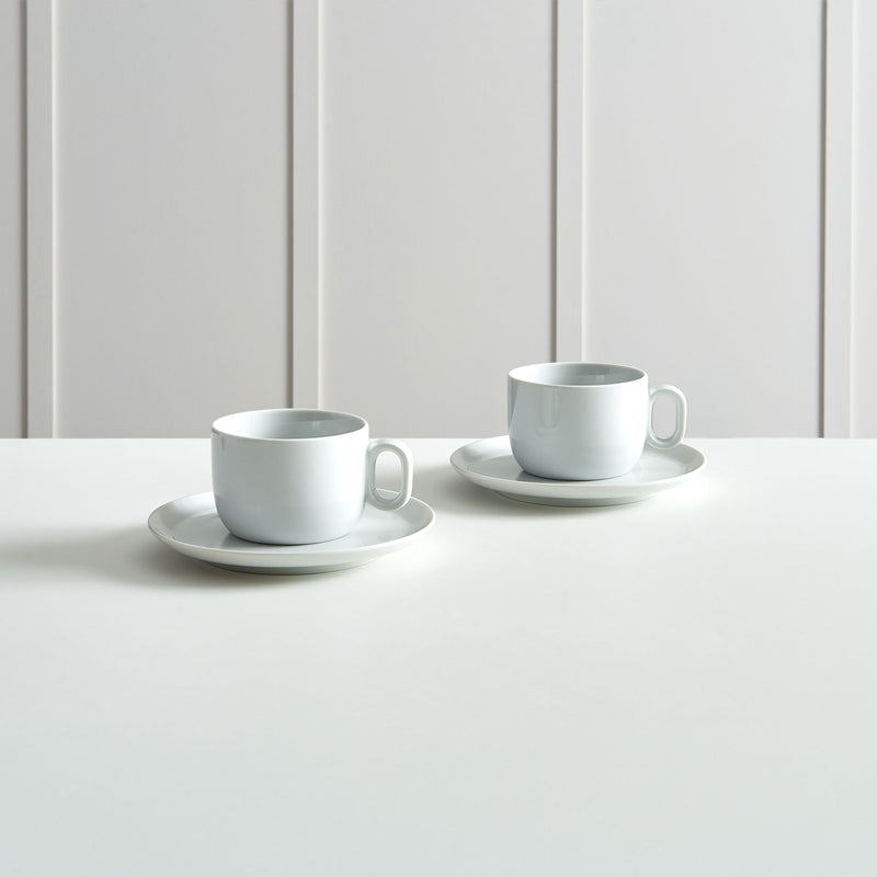 BARISTA CAPPUCCINO Set 2 cești cu farfurioară, poțelan, 160ml