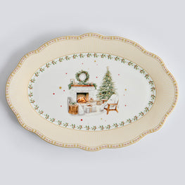 CHALET Platou servire, porțelan, L.30cm