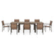 LUCCA Set mobilier terasă/grădină, 8 scaune și masă extensibilă