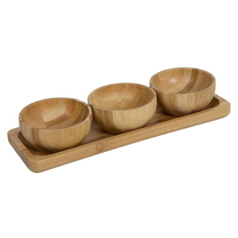 WOOD Set servire aperitive 4 piese, lemn, L.21cm