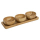 WOOD Set servire aperitive 4 piese, lemn, L.21cm