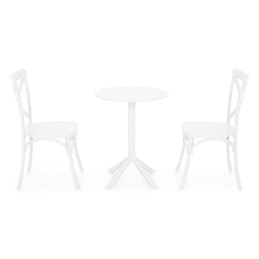 CIRCLE/SUCCOR Set mobilier terasă/grădină, 2 scaune și masă