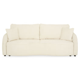 AIMEE Canapea extensibilă, 3 locuri, ladă depozitare, stofă