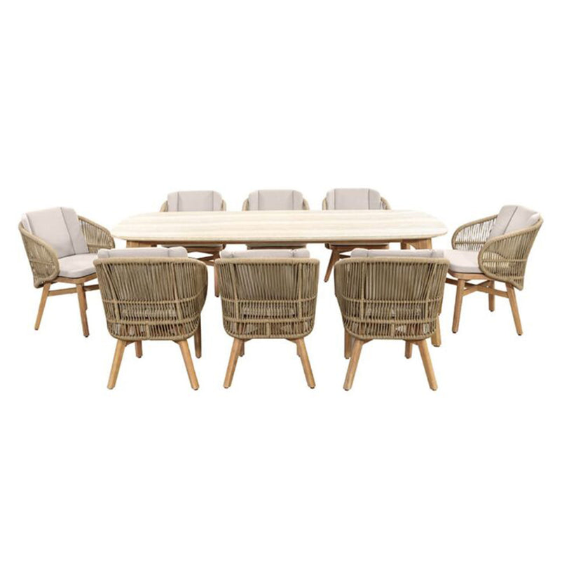 MALI Set mobilier terasă/grădină, 8 scaune și masă