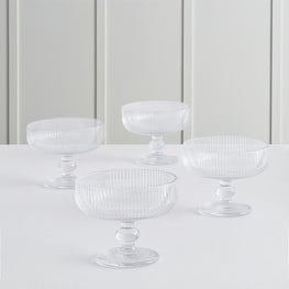 LINES Set 4 cupe înghețată, sticlă, 250ml