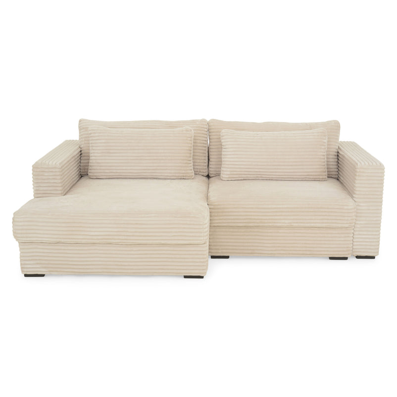 ERDING Colțar extensibil, șezlong stânga/dreapta și ladă depozitare, stofă